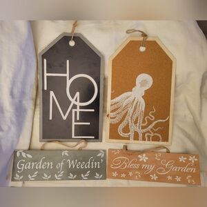 Bundle Of 4 Hanging Wall Decorations For The Garden, Or Home